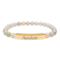 Load image into Gallery viewer, Awaken - Bracelet with Natural Stone Engraved with
