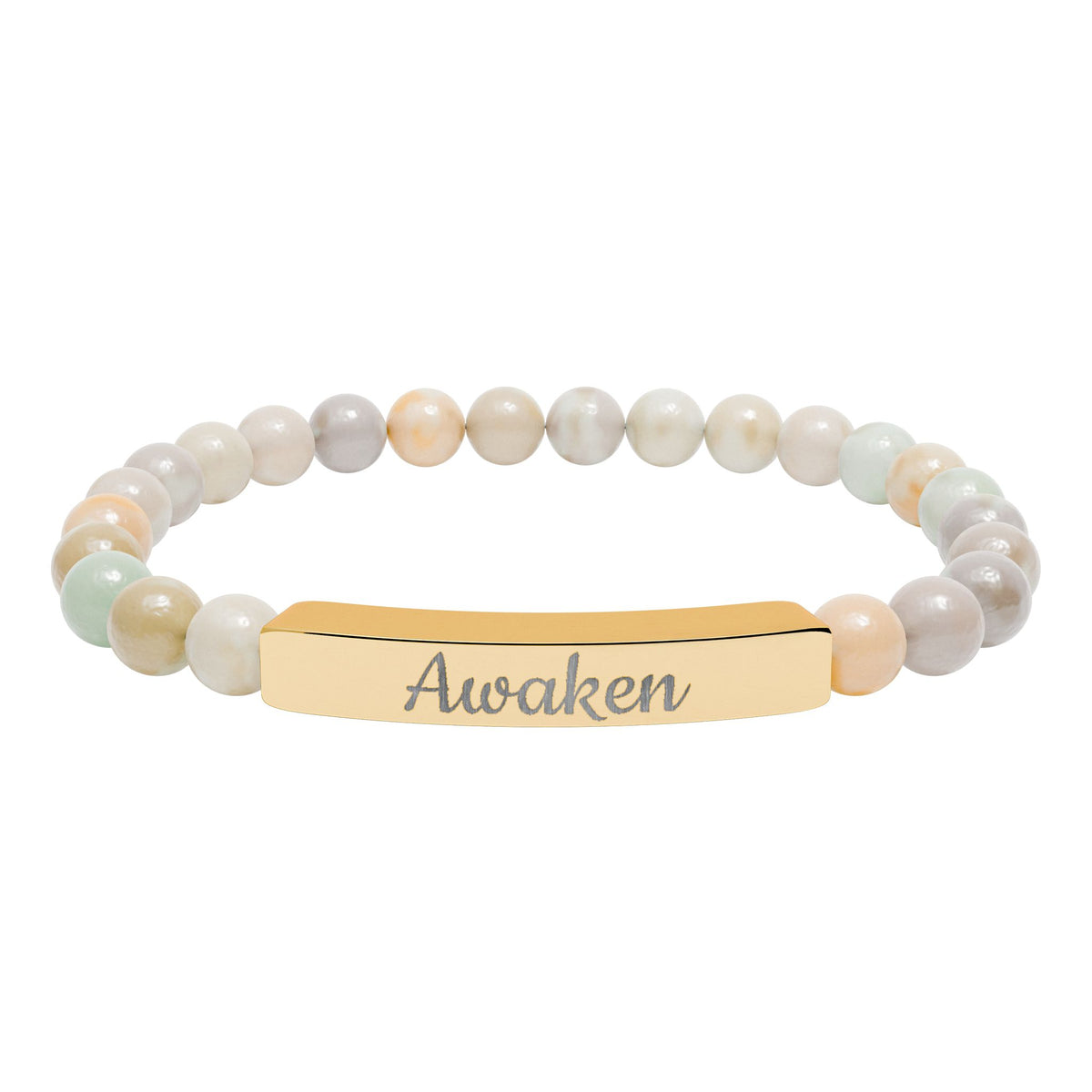 Awaken - Bracelet with Natural Stone Engraved with