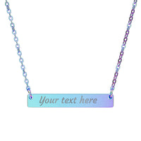 Load image into Gallery viewer, Customizable Bar Necklace — Custom Text Personalized Pendant
