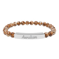 Load image into Gallery viewer, Awaken - Bracelet with Natural Stone Engraved with
