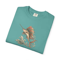 Load image into Gallery viewer, Sailfish Shirt, Whimsical Marlin Graphic Tee, Aesthetic Fishing Gift, Retro Ocean Life Top, Boho Deep Sea Tshirt, Comfort Colors Tee
