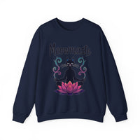 Load image into Gallery viewer, Meowmaste Cat Meditation Sweatshirt | Yoga Cat Lotus