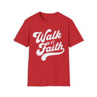 Load image into Gallery viewer, Walk by Faith  - Tee, Inspirational Gift, Casual Wear, Everyday Comfort, Faith-based Apparel, Religious Clothing