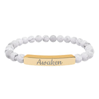 Load image into Gallery viewer, Awaken - Bracelet with Natural Stone Engraved with
