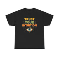 Load image into Gallery viewer, Trust Your Intuition T-Shirt — Retro Mystic Eye Tee for Spiritual &amp; Mindful Living
