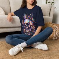 Load image into Gallery viewer, Holographic Crystal Skull Shirt - Abstract Geometric Graphic Tee - Vintage Unisex Halloween T-Shirt - Back to School Gorpcore Streetwear