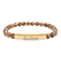 Load image into Gallery viewer, Awaken - Bracelet with Natural Stone Engraved with
