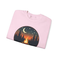 Load image into Gallery viewer, Summer Nights Club Crewneck Sweatshirt, Campfire Graphic Pullover