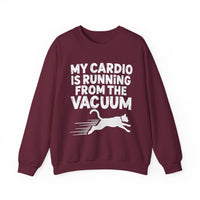 Load image into Gallery viewer, My Cardio Is Running From The Vacuum sweatshirt | Cat Humor Crewneck