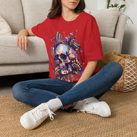 Load image into Gallery viewer, Holographic Crystal Skull Shirt - Abstract Geometric Graphic Tee - Vintage Unisex Halloween T-Shirt - Back to School Gorpcore Streetwear