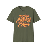 Load image into Gallery viewer, Let Your Sparkle Shine T-Shirt, Inspirational Tee, Self-Care Gift, Unisex Casual Wear, Everyday Motivation, Birthday Present