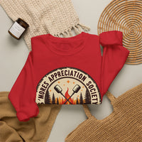 Load image into Gallery viewer, S'mores Appreciation Society Crewneck Sweatshirt, Roast, Relax, Repeat Camping Graphic