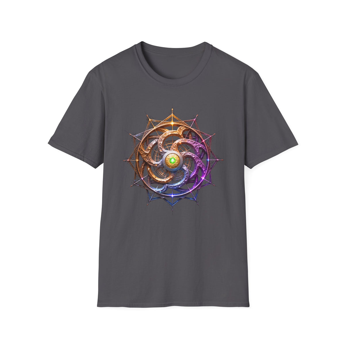 Bohemian Mandala T-Shirt, Unisex Softstyle Tee, Relaxed Vibe Shirt, Spiritual Gift, Art-Inspired Apparel, Festival Wear