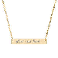 Load image into Gallery viewer, Customizable Bar Necklace — Custom Text Personalized Pendant
