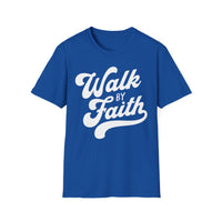 Load image into Gallery viewer, Walk by Faith  - Tee, Inspirational Gift, Casual Wear, Everyday Comfort, Faith-based Apparel, Religious Clothing