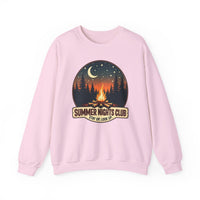 Load image into Gallery viewer, Summer Nights Club Crewneck Sweatshirt, Campfire Graphic Pullover
