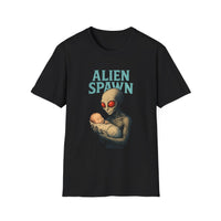 Load image into Gallery viewer, Alien Spawn Unisex Softstyle T-Shirt, Fun Graphic Tee for Sci-Fi Lovers, Perfect Gift for Alien Enthusiasts, Cosplay Costume, Unique [...]
