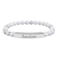 Load image into Gallery viewer, Awaken - Bracelet with Natural Stone Engraved with
