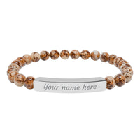 Load image into Gallery viewer, Personalized -  Stone Bracelet | Stretch Beaded Bracelet
