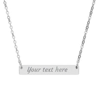 Load image into Gallery viewer, Customizable Bar Necklace — Custom Text Personalized Pendant
