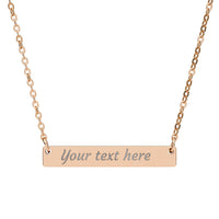 Load image into Gallery viewer, Customizable Bar Necklace — Custom Text Personalized Pendant

