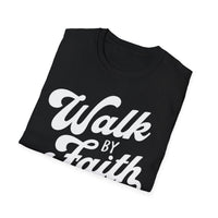 Load image into Gallery viewer, Walk by Faith  - Tee, Inspirational Gift, Casual Wear, Everyday Comfort, Faith-based Apparel, Religious Clothing