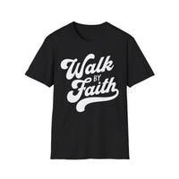 Load image into Gallery viewer, Walk by Faith  - Tee, Inspirational Gift, Casual Wear, Everyday Comfort, Faith-based Apparel, Religious Clothing