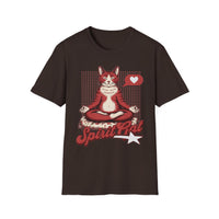 Load image into Gallery viewer, Spirit Cat  -  Yoga Tee, Cat Lover Gift, Unisex Graphic Tee, Relaxation Top, Gift for Cat Owners, Zen Cat Apparel