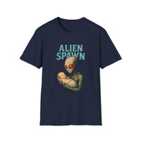 Load image into Gallery viewer, Alien Spawn Unisex Softstyle T-Shirt, Fun Graphic Tee for Sci-Fi Lovers, Perfect Gift for Alien Enthusiasts, Cosplay Costume, Unique [...]
