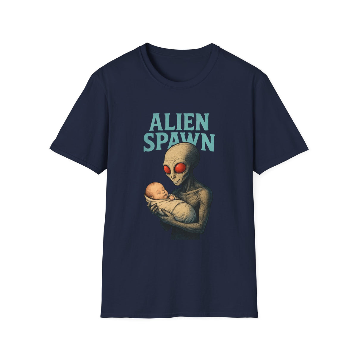 Alien Spawn Unisex Softstyle T-Shirt, Fun Graphic Tee for Sci-Fi Lovers, Perfect Gift for Alien Enthusiasts, Cosplay Costume, Unique [...]