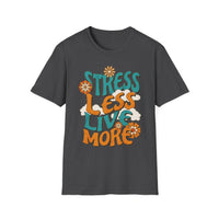 Load image into Gallery viewer, Stress Less Live More T-Shirt, Positive Vibe Tee, Unisex Graphic Shirt, Motivational Apparel, Everyday Comfort Wear, Gift for Friends