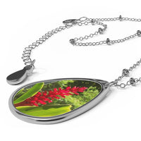 Load image into Gallery viewer, Tropical Red Ginger Flower Photo Pendant Necklace
