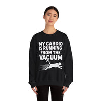 Load image into Gallery viewer, My Cardio Is Running From The Vacuum sweatshirt | Cat Humor Crewneck