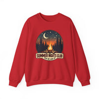 Load image into Gallery viewer, Summer Nights Club Crewneck Sweatshirt, Campfire Graphic Pullover