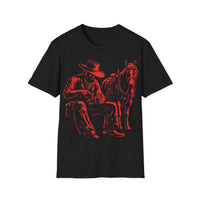 Load image into Gallery viewer, Cowboy &amp; Horse Red