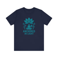 Load image into Gallery viewer, Meditation Inspired Unisex Tee, Relaxation Shirt, Yoga Apparel, Mindfulness Gift, Spiritual T-Shirt, &#39;Anchored in Light&#39;

