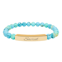Load image into Gallery viewer, Sacred - Stone Bar Bracelet - Spiritual Stretch Bracelet
