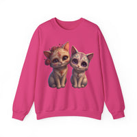 Load image into Gallery viewer, Sugar Skull Kittens, Day of the Dead, Cute Halloween Pullover, Whimsical Cat Lover Gift, Dia de los Muertos Graphic Tee