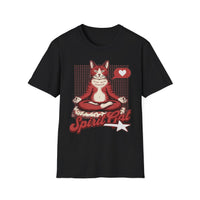 Load image into Gallery viewer, Spirit Cat  -  Yoga Tee, Cat Lover Gift, Unisex Graphic Tee, Relaxation Top, Gift for Cat Owners, Zen Cat Apparel