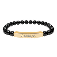 Load image into Gallery viewer, Awaken - Bracelet with Natural Stone Engraved with
