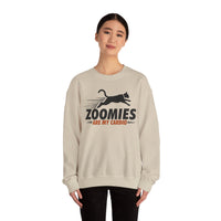 Load image into Gallery viewer, Zoomies Are My Cardio sweatshirt | Cat Running Graphic Crewneck