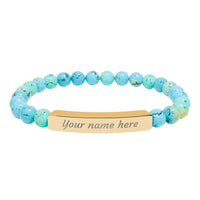 Load image into Gallery viewer, Personalized -  Stone Bracelet | Stretch Beaded Bracelet
