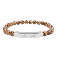 Load image into Gallery viewer, Sacred - Stone Bar Bracelet - Spiritual Stretch Bracelet
