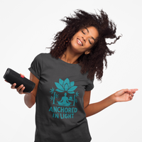 Load image into Gallery viewer, Meditation Inspired Unisex Tee, Relaxation Shirt, Yoga Apparel, Mindfulness Gift, Spiritual T-Shirt, &#39;Anchored in Light&#39;

