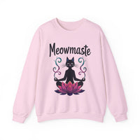 Load image into Gallery viewer, Meowmaste Cat Meditation Sweatshirt | Yoga Cat Lotus