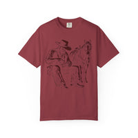 Load image into Gallery viewer, Cowboy &amp; Horse Graphic T-Shirt — Rustic Western Tee