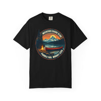 Load image into Gallery viewer, Weekend Canoe Club paddle far worry less T-shirt