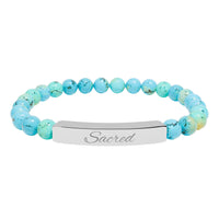 Load image into Gallery viewer, Sacred - Stone Bar Bracelet - Spiritual Stretch Bracelet
