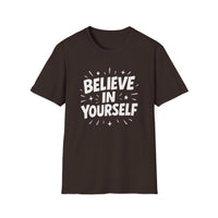 Load image into Gallery viewer, Believe in Yourself -  Unisex Softstyle T-Shirt | Motivational Tee, Gift for Friends, Inspirational Shirt, Daily Wear, Self-Love Apparel
