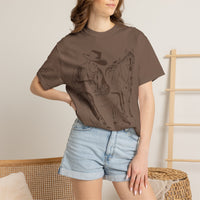 Load image into Gallery viewer, Cowboy &amp; Horse Graphic T-Shirt — Rustic Western Tee